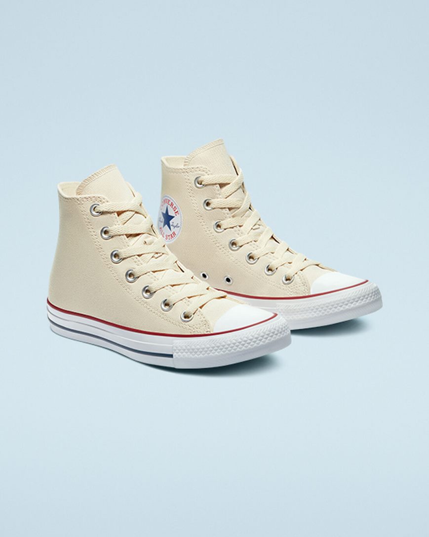 Tenisky Vysoke Converse Chuck Taylor All Star Klasické Damske Béžové Biele | SK FS11JO7